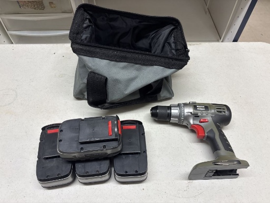 Master Mechanic Cordless Drill w/Extra Batteries