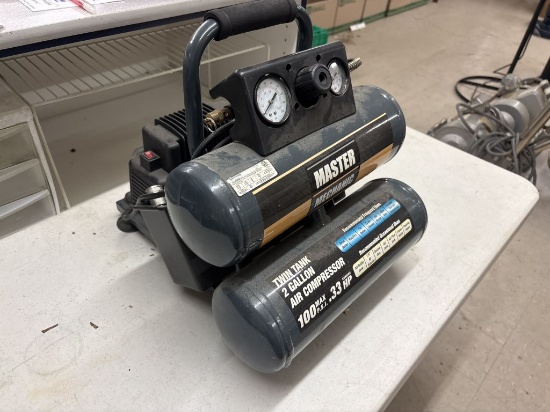 Master Mechanic 2 Gallon Twin Tank Compressor