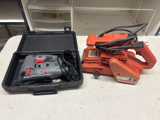 Milwaukee Belt Sander and Master Mechanic Jigsaw