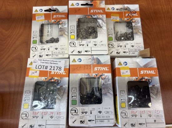 Lot of 6 NEW Stihl Chainsaw Chains