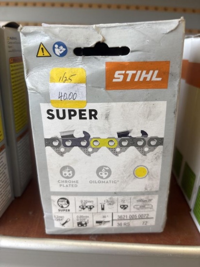 3 NEW Stihl 20" Chainsaw Chain 36RS 72 Drive Link