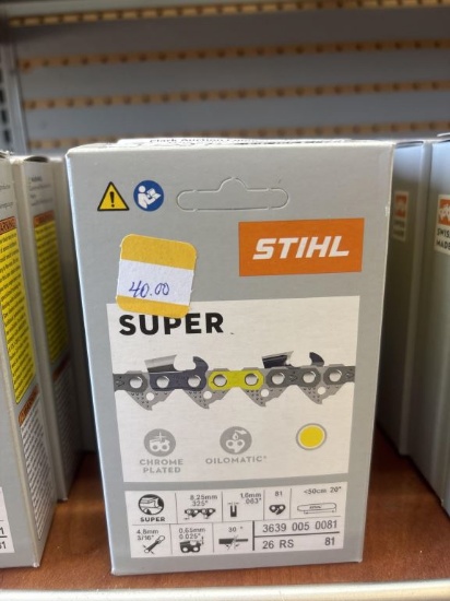 5 NEW Stihl 20" Chainsaw Chain 26RS 81 Drive Link