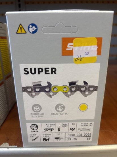 2 NEW Stihl 18" Chainsaw Chain 23RS 68 Drive Link