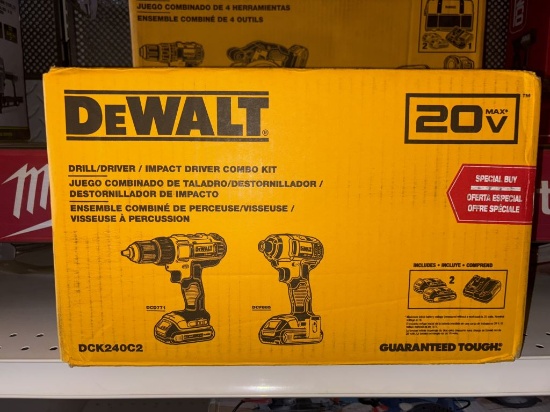 NEW Dewalt 20V Drill/Impact Driver Combo Set