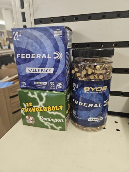 1475rds of Assorted 22LR Ammo