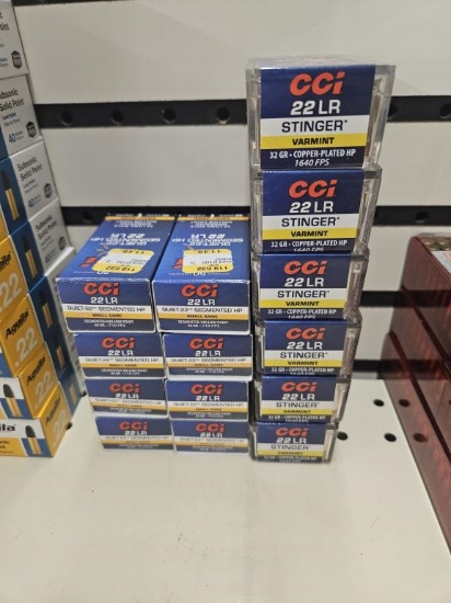 700rds CCI 22LR Segmented and 22LR Stinger