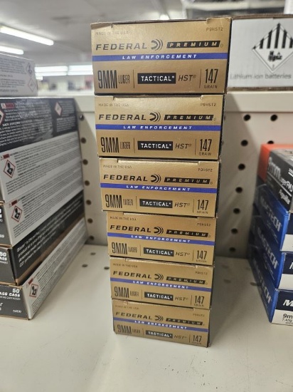 300rds Federal Premium 9mm Tactical HST 147gr