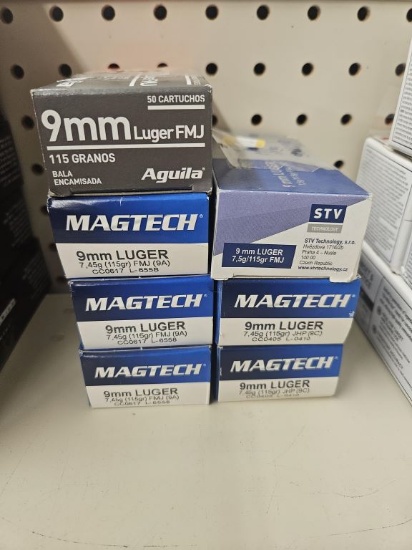 350rds Assorted 9mm Ammo