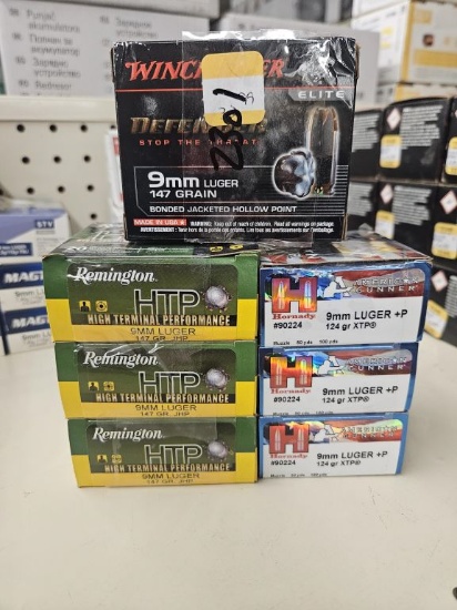 155rds Assorted 9mm Personal Defense Ammo