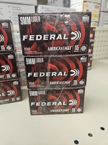 300rds Federal 9mm 115gr