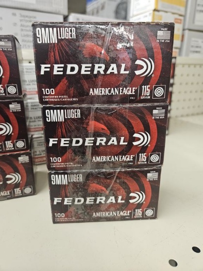 300rds Federal 9mm 115gr