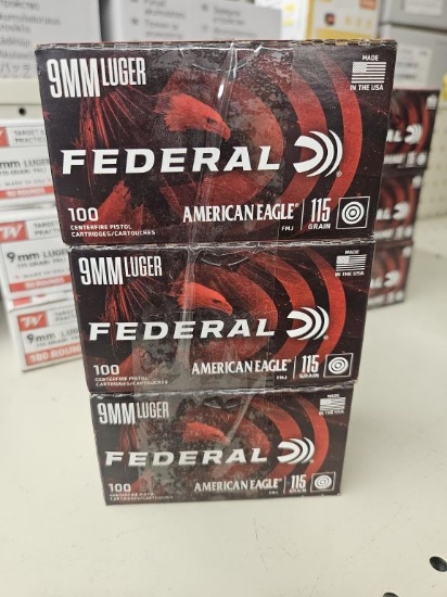 300rds Federal 9mm 115gr