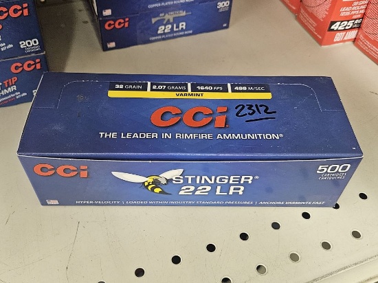 500rds CCI Stinger 22LR 32gr