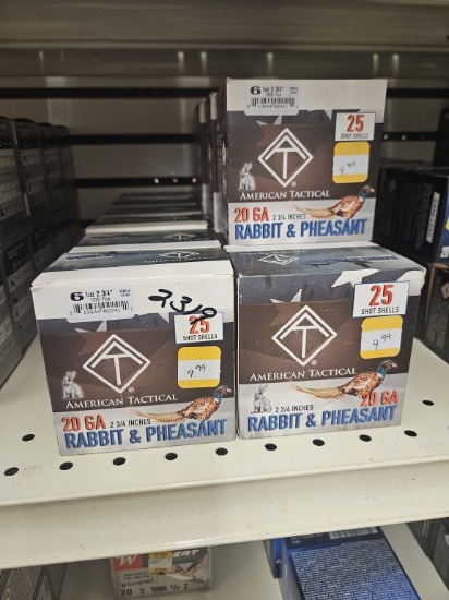425rds American Tactical 20ga Rabbit & Pheasant