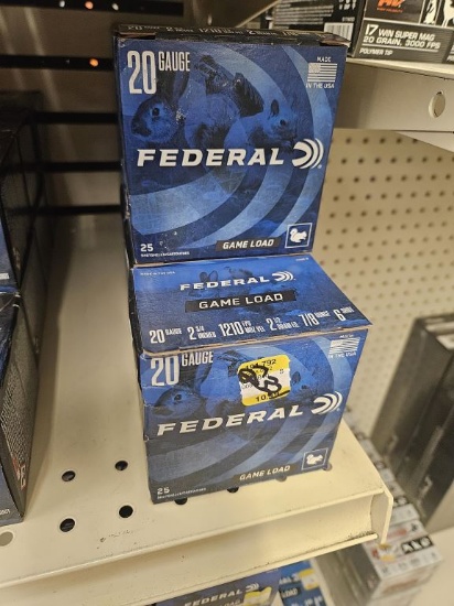 275rds Federal 20ga Game Load