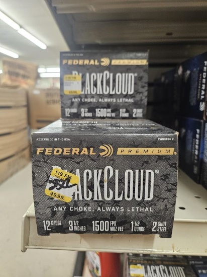 150rds Federal BlackCloud 12ga 2 Shot Steel