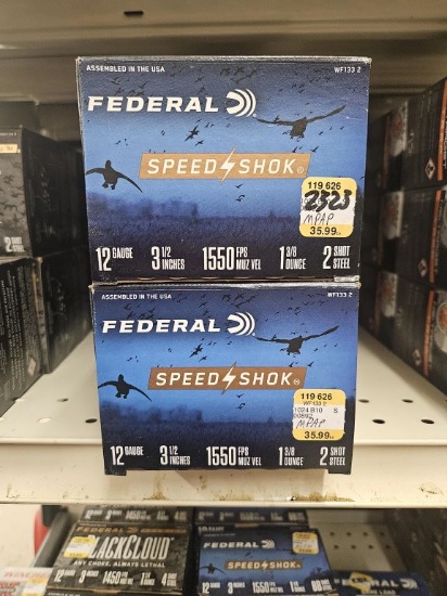 200rds Federal 12ga Speed-Shok 2 Shot Steel