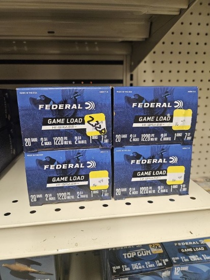 400rds Federal 20ga Game Load Hi-Brass
