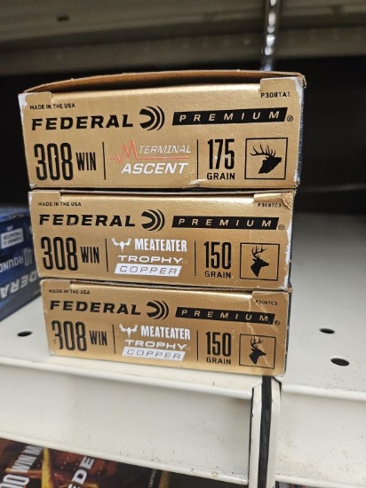 60rds Assorted Federal Premium 308Win Ammo