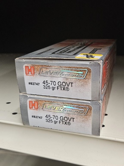 50rds Hornady LeveRevolution 45-70GOV'T 325gr FTX