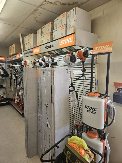 24' Section of Stihl Shelving Units (NO CONTENTS)