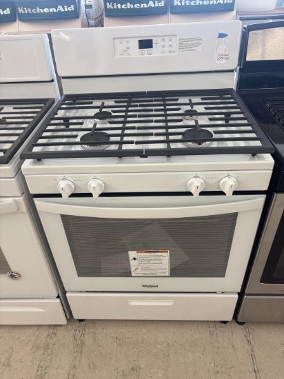 NEW Whirlpool 30" 5.1cf Freestanding Gas Range, Wh
