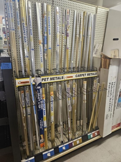 Shelf Lot of Carpet Metals/Thresholds