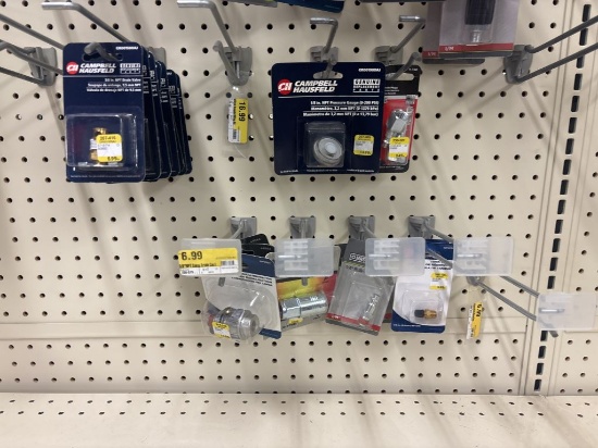 Shelf Lot of Assorted Air Hose Fittings