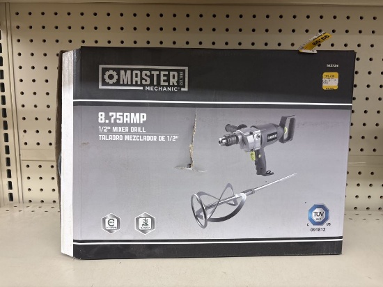 NEW 1/2 in. Master Mechanic Mixer Drill 8.75 amp