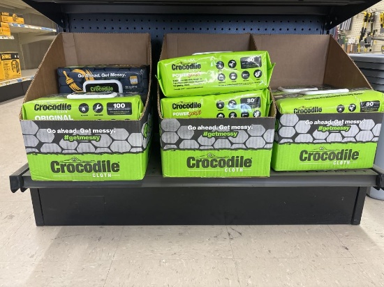 Shelf Lot of Assorted Crocodile Cloth Wipes