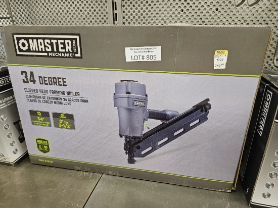 NEW Master Mechanic 34 Degree Framing Nailer