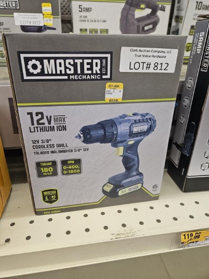 NEW Master Mechanic 12V Cordless Drill