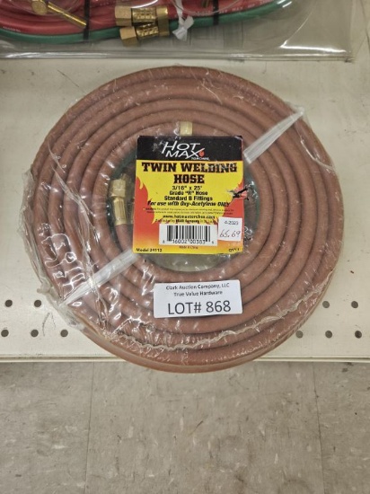 NEW Hot Max 3/16"X25' Twin Welding Hose