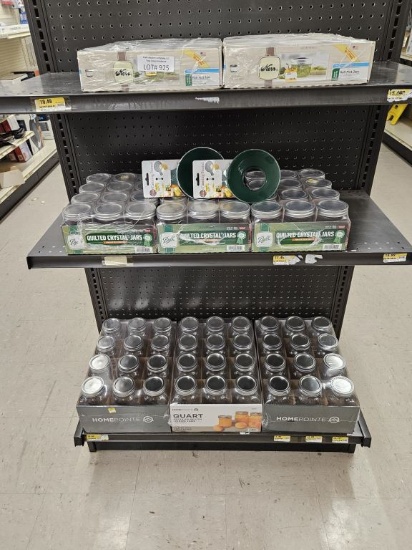 Shelf Lots of New Assorted Canning Jars
