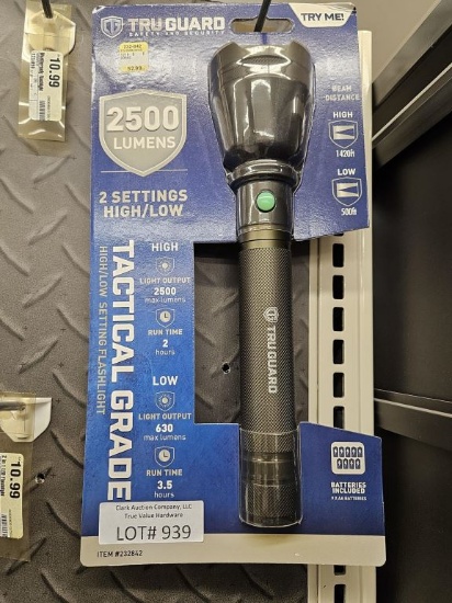 NEW TruGuard 2500 Lumens Tactical Grade Flashlight