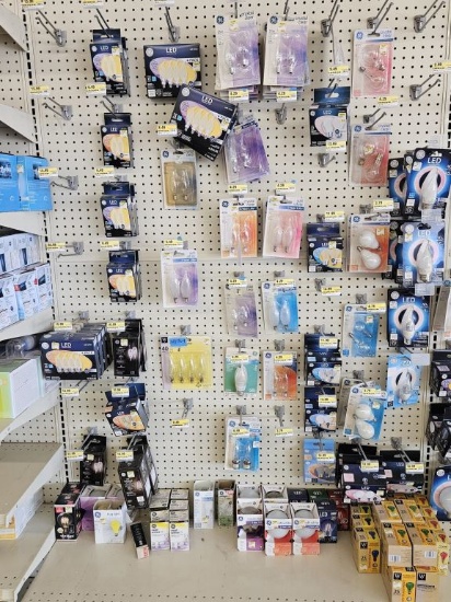 Shelf Lots of Assorted NEW Light Bulbs
