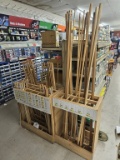 Lot of NEW Wood Dowels and Posts with Display
