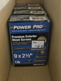 Lot of 4 Boxes of Premium Exterior Wood Screws 1lb