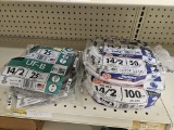 Lot of (4) Assorted Length Electrical Wire Rolls