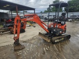 Kubota U17 Diesel Mini Excavator, 1319.1hrs