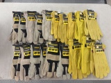 Box Lot of NEW Assorted True Grip Cowhide Gloves