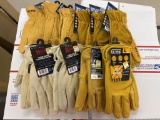 Box Lot of NEW Cowhide Work Gloves