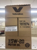 NEW 6-1Qt Valvoline SAE 5W-20 Motor Oil