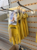 Shelf Lot of Assorted Stihl Work Gloves