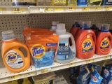 Shelf Lot of Cleaning Supplies