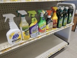 Shelf Lot of Cleaning Supplies