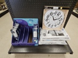 Shelf Lot of New Filters, Clock and Compactor Bags