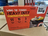 Lot of 4 Boxes of Iron Hold HD 55 Gal Trash Bags