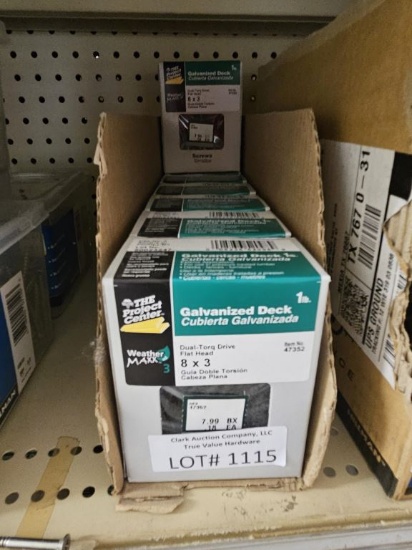 Lot of 7 Boxes of Galvanized Deck Screws 1lb