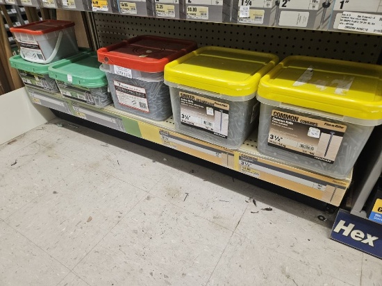 Shelf Lot of NEW Assorted Nails and Staples
